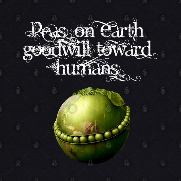 Peace on Earth No. 4: Goodwill Toward Humans on a Dark Background by Puff Sumo